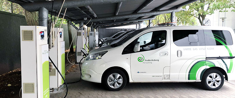 Frederiksberg Forsyning fleet vehicles providing V2G services. Source: Nuvve Corp